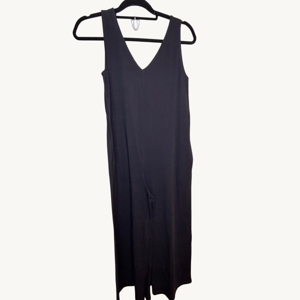 Any Body XXS Black Jumpsuit Cropped Wide Legs Casual Loungewear